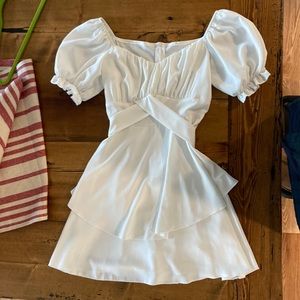 White Shein dress perf for graduation